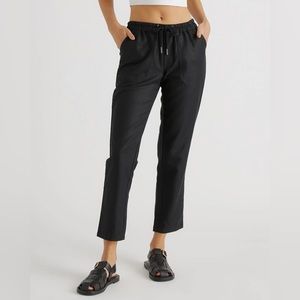 Quince Black Organic Cotton Linen Twill Straight Leg Pant sz XS Women's NWT